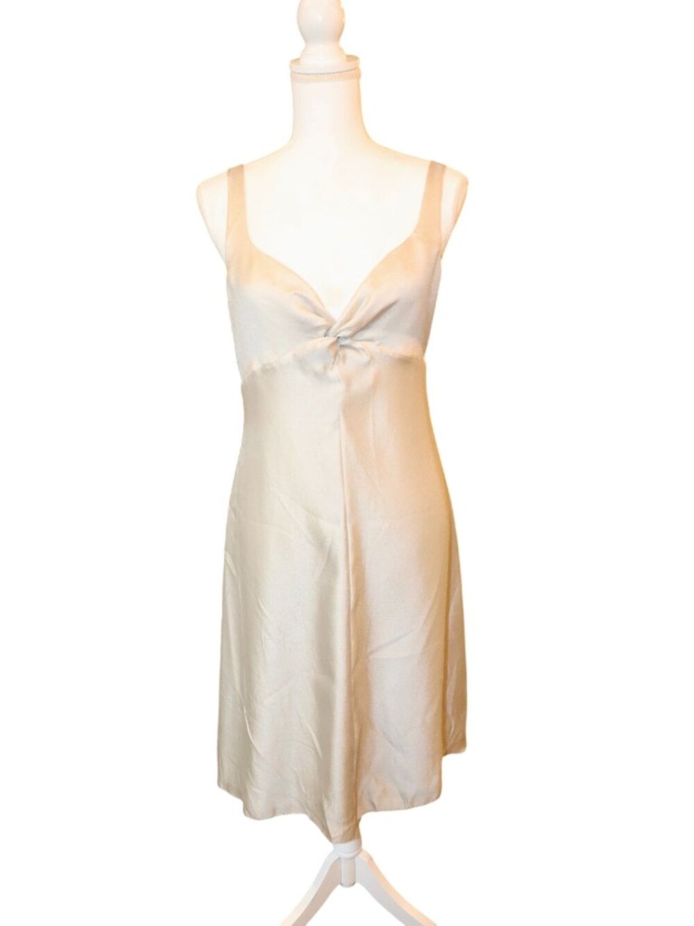 Armani Collezioni Beige Silk Blend Dress, IT 46/US 10